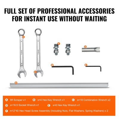 VEVOR Gas Concrete Power Screed, με Σετ ίσιας ράβδου πλάκας αλουμινίου 2445mm, δονούμενος κινητήρας φινιρίσματος τσιμέντου 4 χρόνων με ρυθμιζόμενες λαβές, εργαλεία σκυροδέματος υψηλής απόδοσης 6500rpm