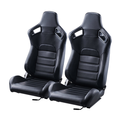 Ρυθμιζόμενη αγωνιστική καρέκλα VEVOR 2 Racing Seat με δέρμα PVC &amp; Slider Q235B