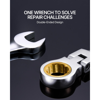 VEVOR Flex-Head Σετ κλειδιών Ratcheting 8 PC Metric 8 mm-17 mm με Roll-up Pouch