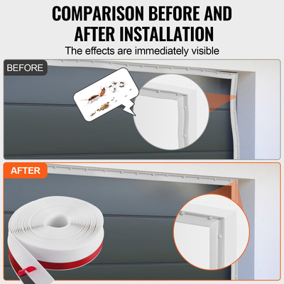 VEVOR Garage Door Top and Sides Seal Strip 34 FT Universal Weather Stripping