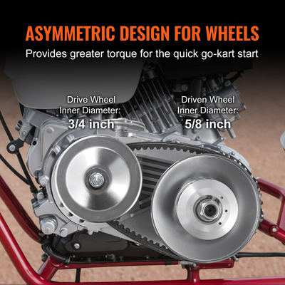VEVOR 2000 RPM Συμπλέκτης μετάδοσης κίνησης Ανθεκτικός συμπλέκτης με κινητήρα 2-8 HP και ελαστικό ιμάντα