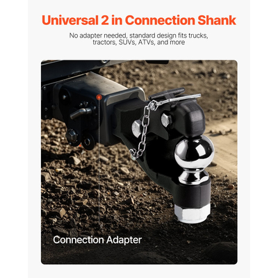 Γάντζος δέκτη VEVOR Pintle Hitch 2" για δαχτυλίδι Lunette 2,5 έως 3 ιντσών 20000 λίβρες
