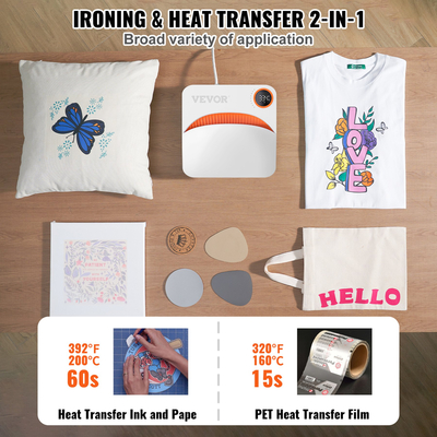 VEVOR Heat Press 9 x 9 σε φορητό μπλουζάκι Easy Press Sublimation Transfer DIY