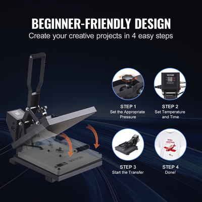 VEVOR Heat Press Machine 15 x 15 in Sublimation Printer Transfer για DIY T-shirt