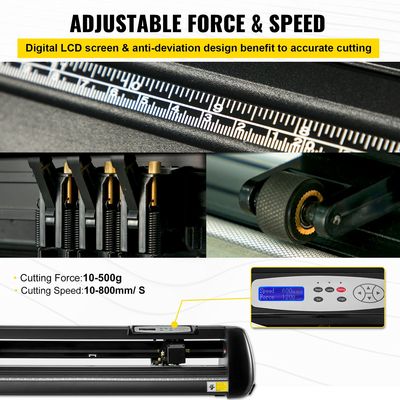 Οθόνη LCD VEVOR 34&quot; Vinyl Cutter/Plotter Software Machine κοπής 3 Blades