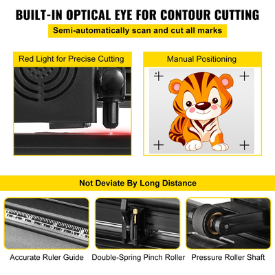 VEVOR 34-ιντσών ημι-αυτόματο περιγράμματος Vinyl Cutter Plotter Εγχειρίδιο τοποθέτησης