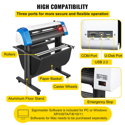 VEVOR 34-ιντσών ημι-αυτόματο περιγράμματος Vinyl Cutter Plotter Εγχειρίδιο τοποθέτησης