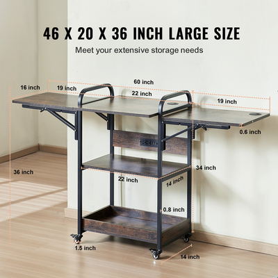 Τραπέζι θερμικής πρέσας VEVOR με σταθμό φόρτισης 3 επιπέδων Κινητό πάτημα πρέσας θερμότητας