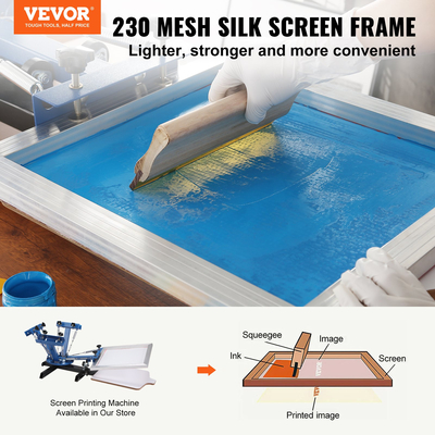 VEVOR Screen Printing Kit Μεταξωτό Πλαίσιο Μεταξοτυπίας 20x24in 230 Count Mesh 2τμχ