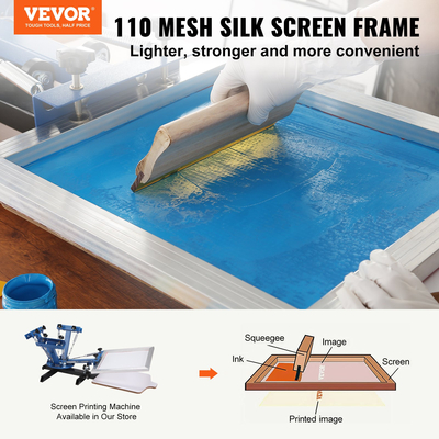 VEVOR Screen Printing Kit Μεταξωτό Πλαίσιο Μεταξοτυπίας 20x24in 110 Count Mesh 6τμχ