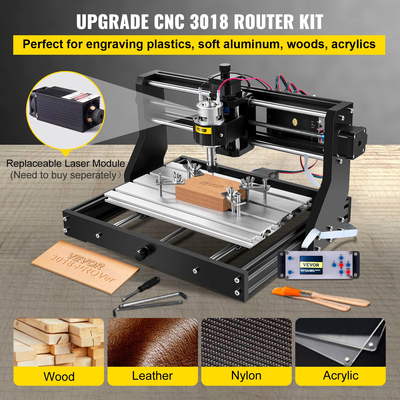 VEVOR CNC 3018 Pro 300×180×45mm CNC Μηχάνημα GRBL Control Mini Engraver with Offline Controller 3 Axis Μηχανή χάραξης για σκάλισμα φρεζαρίσματος πλαστικού ακρυλικού ξύλου PVC