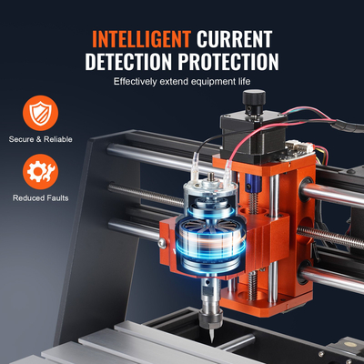 Μηχάνημα δρομολογητή VEVOR CNC, περιοχή εργασίας 300x200x72mm, μηχανή χάραξης 120W, 3 Axis GRBL Control Wood Engraving Carving Machine Milling Kit 1200RPM with Offline Controller για ξύλο, ακρυλικό, MDF, PVC, πλαστικό αφρό