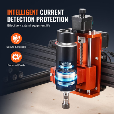 Μηχάνημα δρομολογητή VEVOR CNC, περιοχή εργασίας 400x400x60mm, μηχανή χάραξης 300W, 3 Axis GRBL Control Wood Engraving Carving Milling Machine Kit 1200RPM with Offline Controller για ξύλο, ακρυλικό, MDF, PVC, πλαστικό αφρό