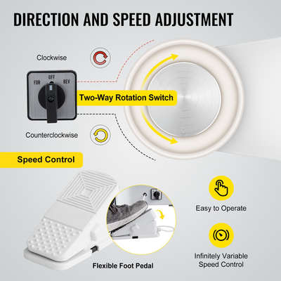 Τροχός κεραμικής 25που διαμορφώνει τη μηχανή 280ηλεκτρική ρόδα κεραμικής με το πεντάλ ποδιών και το αποσπώμενο σετ εργαλείων διαμόρφωσης λεκάνης για τον αργίλο χειροτεχνίας κεραμικής