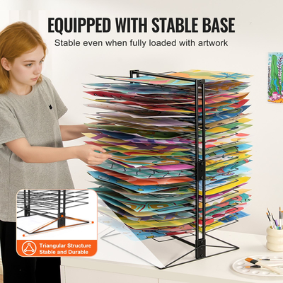 Βάση στεγνώματος VEVOR Art Drying Rack 50 Removable Shelves Painting Rack drying for Classroom