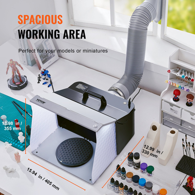 VEVOR Airbrush Booth Spray Portable Hobby Airbrush Paint Spray Booth Dual Fans