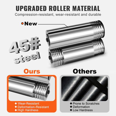 Ελαστήριο VEVOR, 1,77&quot;/45 mm Μηχάνημα έλασης κοσμημάτων, αναλογία μετάδοσης 1: 2,4, 3-σε-1 έλαστρο πολλαπλών λειτουργιών, πάχος πρέσας 0-6 mm για ημικύκλιο φύλλο τετράγωνο σύρμα κατασκευής μεταλλικών κοσμημάτων