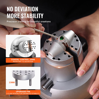 Μέγγενη μπάλας VEVOR, Εργαλείο ρύθμισης χάραξης 5 ιντσών, μέγγενη μπλοκ χάραξης περιστροφής 360°, 35 τμχ Εργαλεία χάραξης κοσμημάτων Τυπικό μπλοκ για ένθετα πολύτιμων λίθων και χάραξη σε μικρή κλίμακα