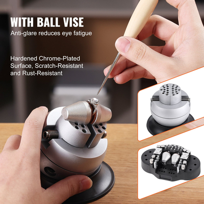 Μικροσκόπιο πολλαπλών κατευθύνσεων VEVOR Βάση στήριξης ελατηρίου Ball Vise Ring Light 7X-45X