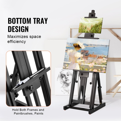 VEVOR Studio H-Frame Easel χωράει τέχνη καμβά έως 77&quot; Beechwood Artists Easel