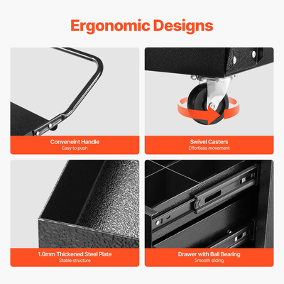 VEVOR Welding Cart 2 Drawers Welder Cart Heavy Duty with Lockable Cabine 350LBS