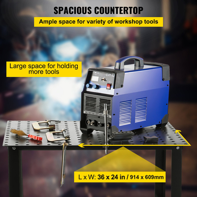 Τραπέζι συγκόλλησης VEVOR 36&quot; x 24&quot; 800LBS Τραπέζι πάγκου εργασίας συγκόλλησης με τρύπες στερέωσης