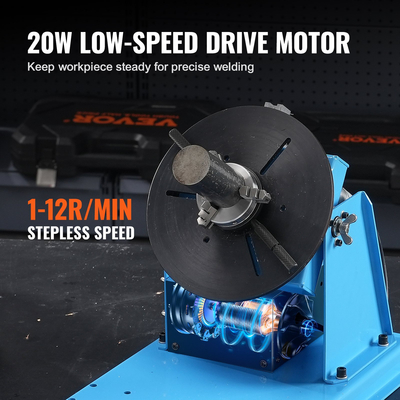 VEVOR 10KG Περιστροφικός Πίνακας Συγκόλλησης 0-90° Positioning Positioning Table 1-12RPM