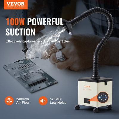 VEVOR 100W Solder Fume Smoke Extractor 3-Stage Filters 240 m³/h Ισχυρή αναρρόφηση