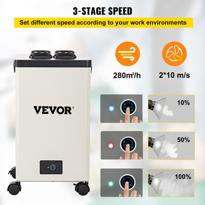 VEVOR Solder Fume Extractor, 150W 106 CFM Smoke Absorber, Φίλτρα 3 σταδίων 3 ταχυτήτων με σωλήνα για συγκόλληση, χάραξη με λέιζερ και συγκόλληση DIY