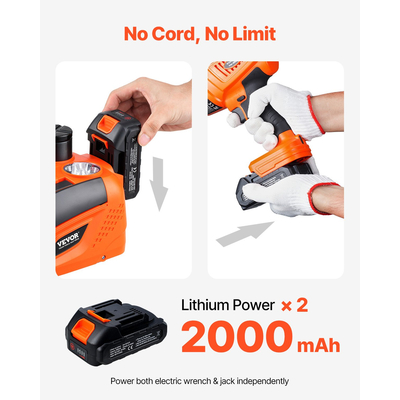 VEVOR Electric Car Jack 5 Tons /11000 lbs Φορητό κιτ Jack με τηλεχειριστήριο