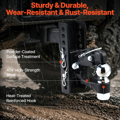 VEVOR Pintle Hitch 2 ιντσών Γάντζος δέκτη 2,5-3 ιντσών Lunette Ring 20000 lbs