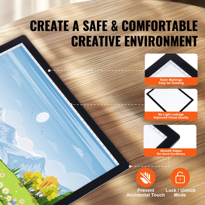 VEVOR A4 LED Light Board Επαναφορτιζόμενη επιφάνεια εντοπισμού 5 επιπέδων με δυνατότητα ρύθμισης φωτεινότητας