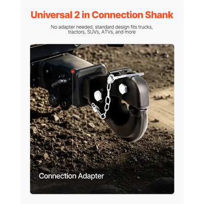 VEVOR Pintle Hitch 2 ιντσών Γάντζος δέκτη 2,5-3 ιντσών Lunette Ring 20000 lbs