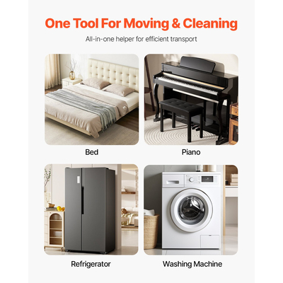 VEVOR Furniture Dolly 4 τμχ Ατσάλινο Σετ Tri-dolly Furniture Mover 440 lbs Χωρητικότητα