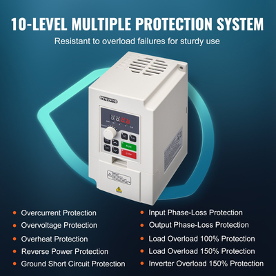 VEVOR VFD 4HP 3KW 14A 1 ή 3 Φάσεις AC 220V Είσοδος σε Τριφασική Έξοδος AC 0~220V