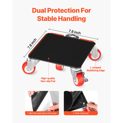 VEVOR Furniture Dolly Heavy Duty Furniture Mover με 5 τροχούς Χωρητικότητα 3474 λίβρες