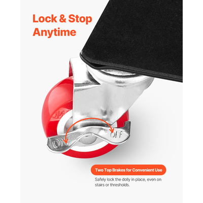 VEVOR Furniture Dolly Heavy Duty Furniture Mover με 5 τροχούς Χωρητικότητα 3474 λίβρες