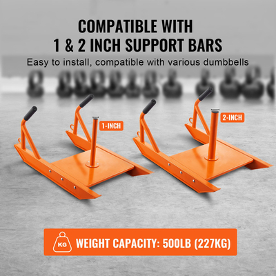 VEVOR Weight Power Pull Push Sled Fitness Strength Speed ​​Training Sled Orange