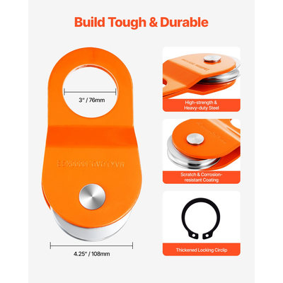 VEVOR 10 Ton Recovery Winch Snatch Block 22.000 lbs Χωρητικότητα Off Road ATV UTV