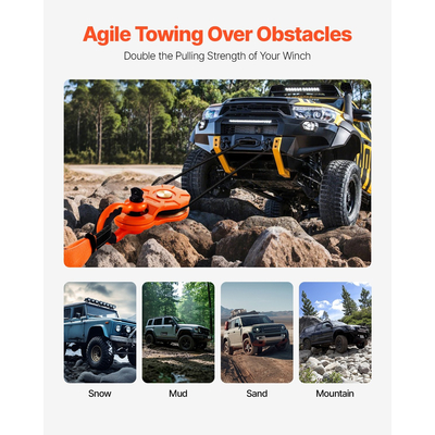 VEVOR 10 Ton Recovery Winch Snatch Block 22.000 lbs Χωρητικότητα Off Road ATV UTV