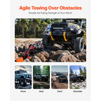 VEVOR 30 Ton Snatch Block Pulley Snatch 66.000 lbs Χωρητικότητα Off Road Recovery