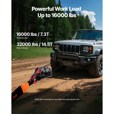 VEVOR 14,5 Ton Recovery Snatch Block Pulley Snatch 32.000 lbs Χωρητικότητα ATV UTV