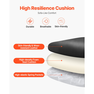 Πόμολο καρέκλας στελεχών VEVOR Executive Chair Κόμμα πλάτης - Οσφυϊκή υποστήριξη Μαύρο