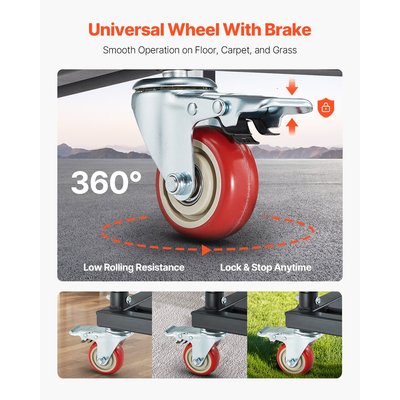 VEVOR Πτυσσόμενο ράφι καρέκλας καρότσι για 25 καρέκλες 300 LBS σχήματος L οριζόντια