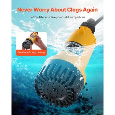 Ασύρματη υποβρύχια αντλία νερού VEVOR για μπαταρία Dewalt 20V MAX (μόνο εργαλείο)