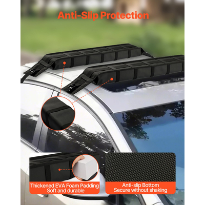 VEVOR Soft Roof Rack Pads 33in 176lbs Χωρητικότητα φόρτωσης για αποσκευές καγιάκ κανό σερφ