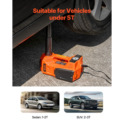 VEVOR Ρυθμιζόμενο ηλεκτρικό αυτοκίνητο Jack 5 Tons /11000 lbs κιτ Jack with Secure Hammer