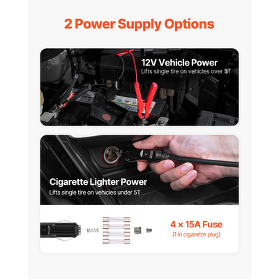 VEVOR Ρυθμιζόμενο ηλεκτρικό αυτοκίνητο Jack 5 Tons /11000 lbs κιτ Jack with Secure Hammer