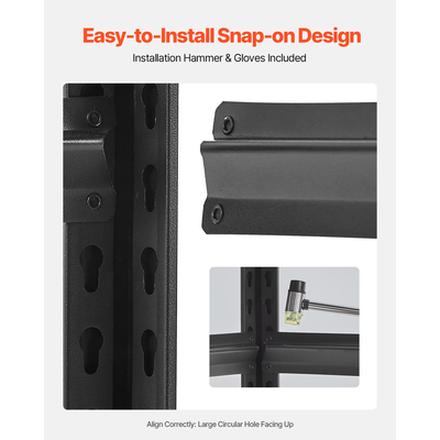 Ράφια αποθήκευσης VEVOR 18&quot; D x 48&quot; Π x 78&quot; Υ 5 επιπέδων Ράφια αποθήκευσης γκαράζ