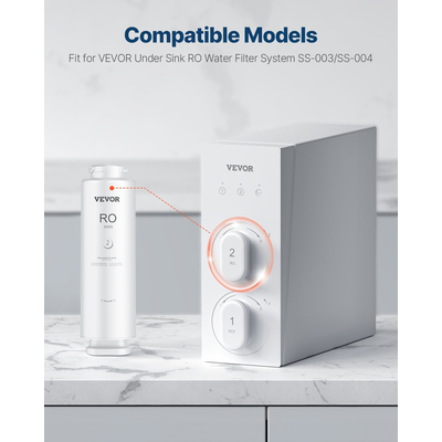Αντικατάσταση συστήματος αντίστροφης όσμωσης VEVOR για φίλτρο νερού κάτω από το νεροχύτη SS-004
